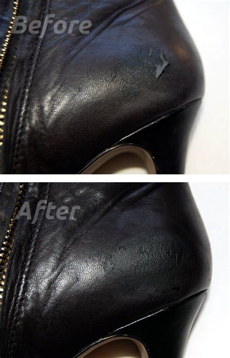 fake velvet shoe covering repair|how to repair faux leather shoes.